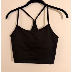 OFFLINE by Aerie Recharge Least Support Crop Top Black Size Small
